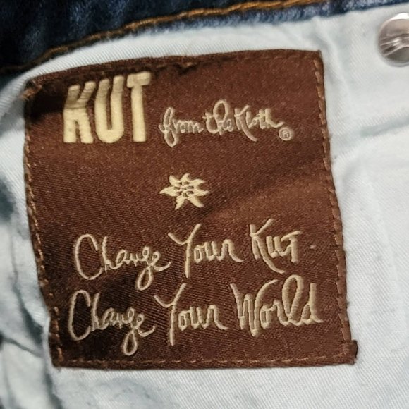 Kut from the Kloth Natalie Bermuda Denim Shorts Size 8 - Picture 6 of 15